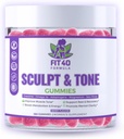& Tone Gummies for Women 40 + - 124; Creatin, Magnesium, Tart Cherry & Sea Moss 124; Peri- Menopause Support, Energy & Post; Workout Recovery