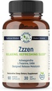 Zzzen, afslappende genopfriskende søvn, Relieves Stress og Forbedrer Mood, L-Theanine, Ashwagandha, GABA, Melatonin med botanisk blend, NonGMO, Sleep Aid & Supplement for voksne, 60 Caps