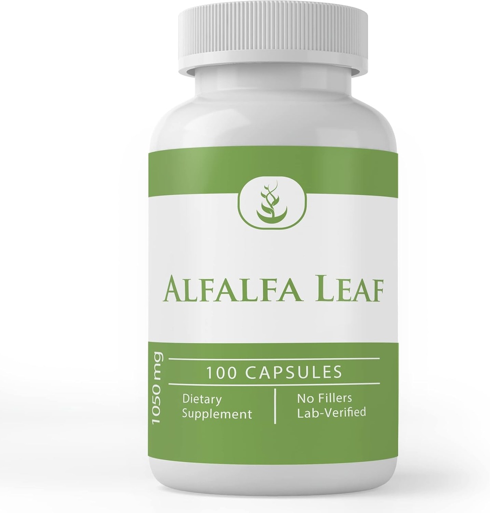 Pure Original Ingredienser Alfalfa Leaf, (100 kapsler) Altid Pure, Ingen tilsætningsstoffer eller Fillers, Lab Verified