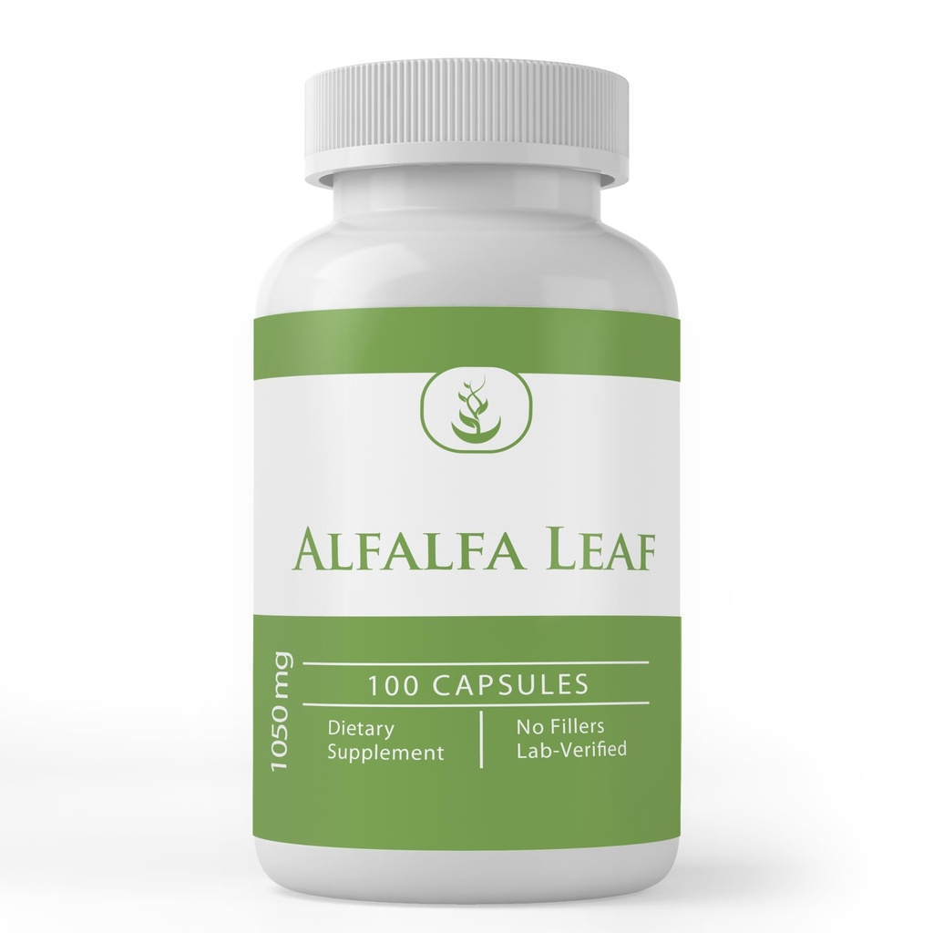 Pure Original Ingredienser Alfalfa Leaf, (100 kapsler) Altid Pure, Ingen tilsætningsstoffer eller Fillers, Lab Verified