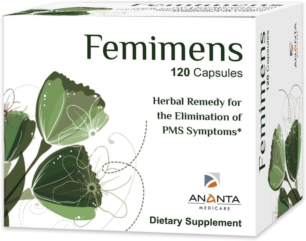 Ananta Medicare FEMIMENS Herbal Remedy til eliminering af PMS symptomer, Kosttilskud - 120 kapsler