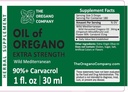 OREGANO COMPANY- Oil of Oregano 1 fl. oz 30 ml, 90 + Carvacrol, Extra Strength, Flydende, Vegan, Vegetar, Non- GMO, Gluten Free Drops, Seasonal Drops, Natural, Spiselige Food Grade, Aceite De Oregano