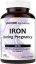 Iron Supplement, Ferrous Bisglycinate, Gentle, med vitamin C som L- Calcium Ascorbat, Under graviditet af fortrudt af naturen, 100% Daglig værdi, Blood Builder, 60 Vegansk Caps