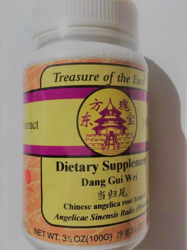 Treasure of the East, Chinese Angelica Root Branch - Dang GUI Wei (5: 1 Koncentreret Herbal Extract Granules, 100g)