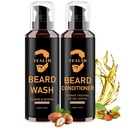 Skærevask & Conditioner for Mænd - Sved & Hydrate med Argan & Jojoba Oil - Controls Dandruff & Kitching for en Fresh, Glat & Tangle- Free Beard - 2-Pack (4oz Hver)