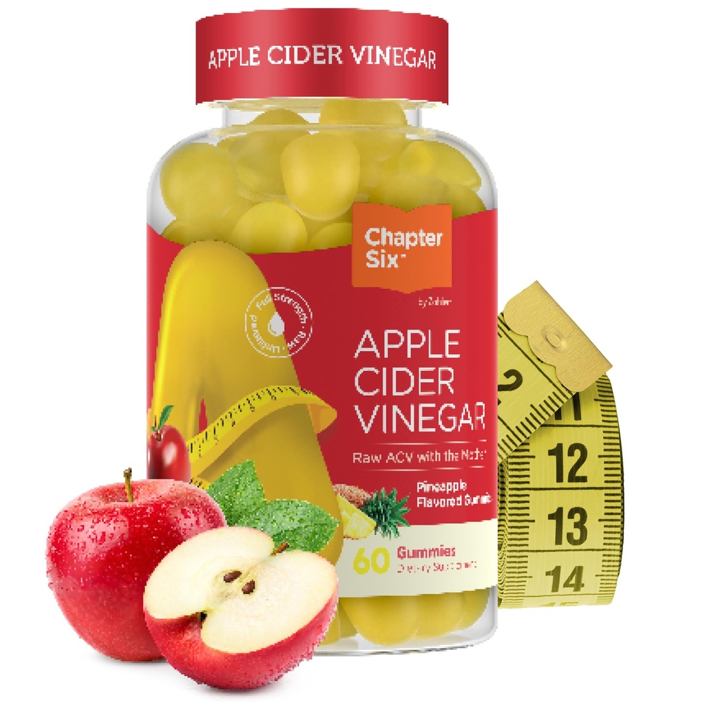 Zahler - Apple Cider Vinegar Gummies - Kosher & Lækre ACV Gummies for Kvinder & Mænd - Detox Support & Cleanse - Gut Sundhed & Metabolisme Support - 60 Ananas Flavored Gummies.