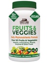 LAND FARMS Super Frugt og Veggies Kapsler, Hele fødevarer supplement, kraftfuld antioxidant, understøtter energi, immunsundhed, øger fordøjelsessygdomme, 30 Super fødevarer, 30 Servere