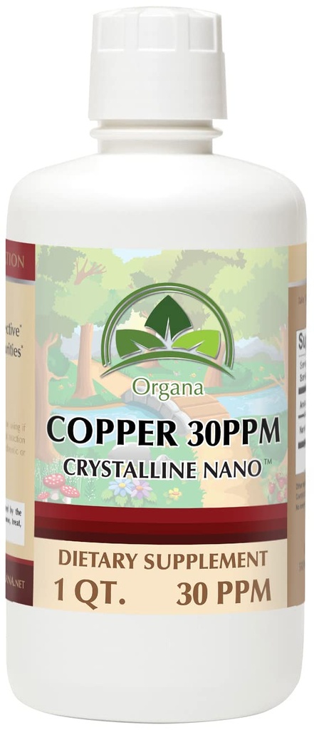 Organa Pure Krystallinsk Flydende Kobber Supplement - 30 PPM - Kolloide Minerals