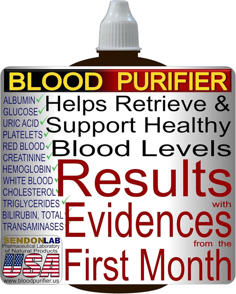 Blood Ranifier til at hente og støtte Blodstrøm. Naturligt supplement til rengøring, Tonic og styrke dine organer. 2 oz