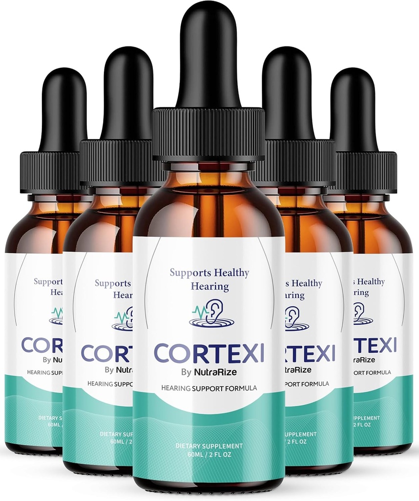 (5 Pack) Cortexi Drops, Cortexi Hearing Support Drops - Advanced Formel for Ear Health, Cortexin Drops, Cortexi 24, Supplement Drops Maksimal Styrke, Cortexi Anmeldelser (150 Servere)