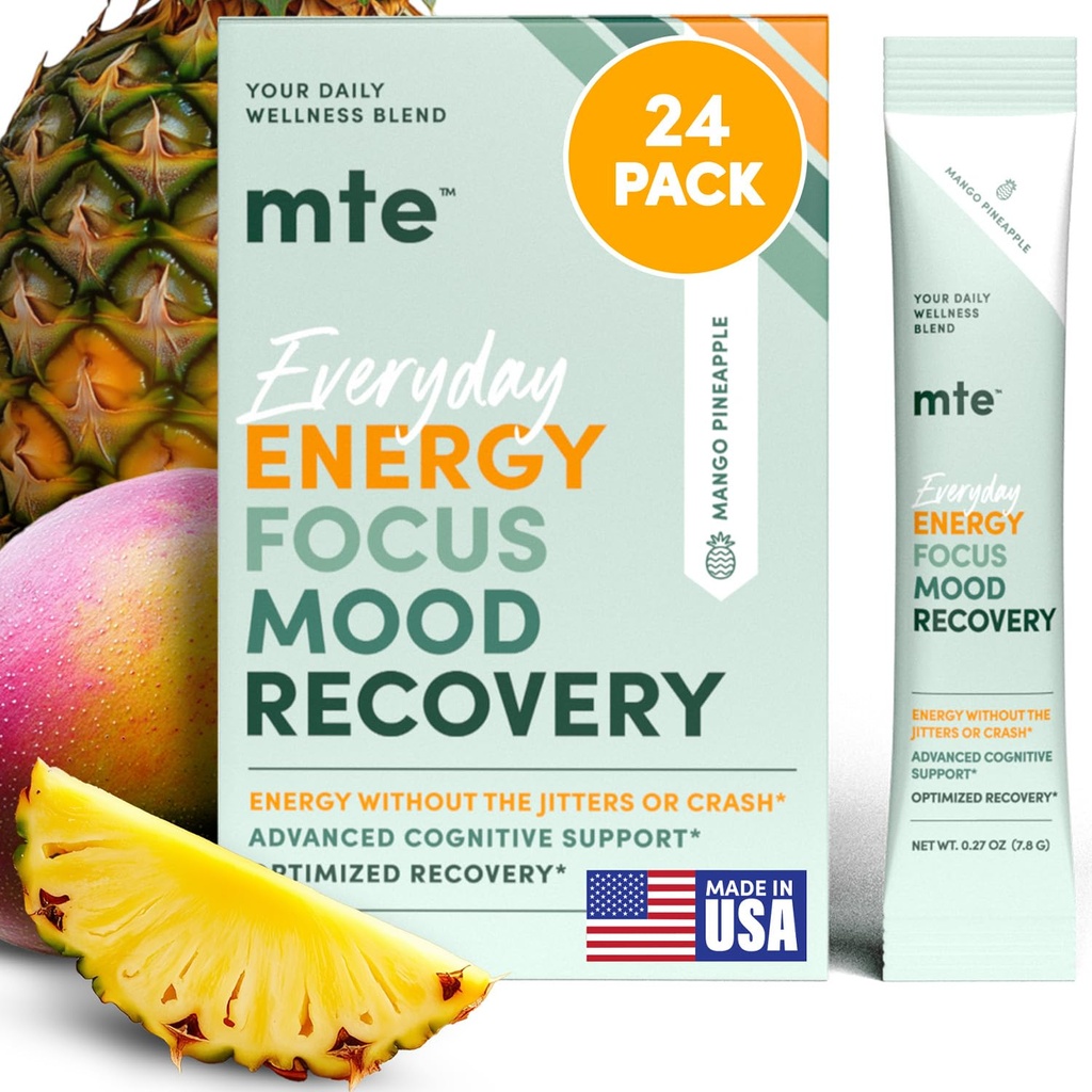 MTE Sund energi drikke pulver packets â 124; Koffein Free & Sugar Free Energy â 124; Boostet fokus og produktivitet â 124; 24 Drink Pouches â 124; Paraxanthin Nootrope supplement