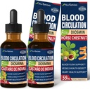 Blodcirkulationsdråber, nitrogenoxid supplement til blodgennemstrømning, tryk & hjerte sundhed W / Horse Chestnut Extract Liquid. Castaño de Indias y Diosmina para la Circulacion y Varices. 4 oz
