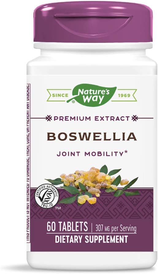 Nature 's Way Standardized Boswellia, 40% Boswellinsyre per servering, TRU- ID Certificeret, Vegetarisk, 60 tabletter, pakke med 2