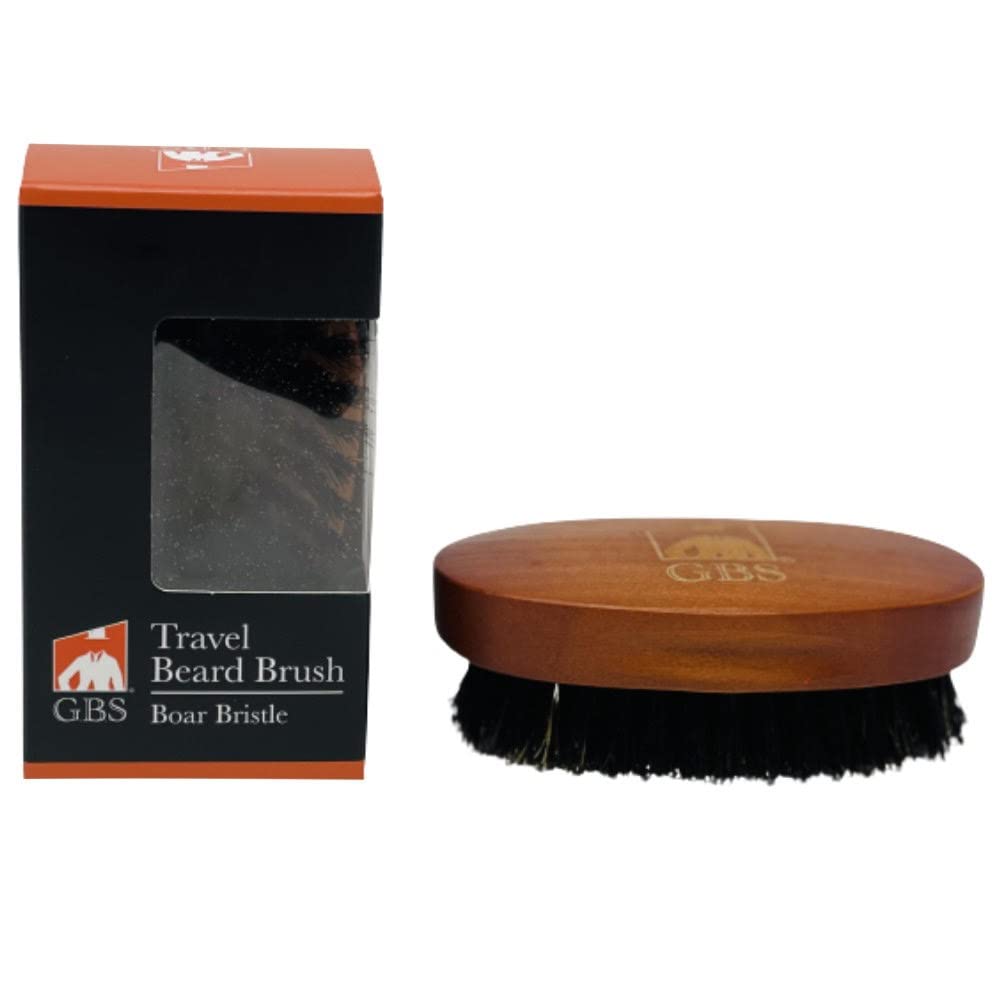 G.B.S Mænds 100% vildsvin Brittle Wooden Handle Beard Brush