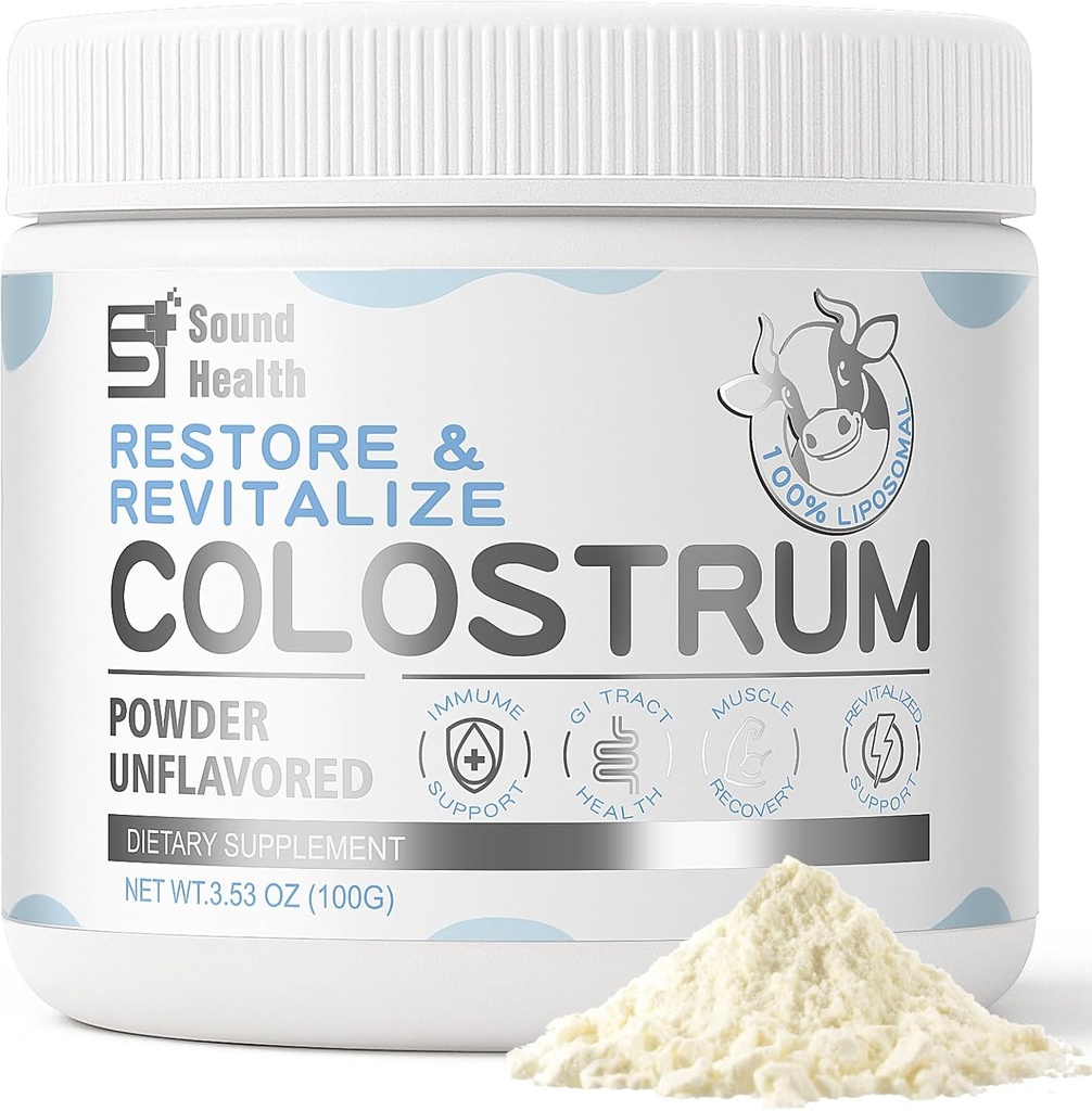 Colostrum supplement Pulver til mennesker - Økologisk Bovin Colostrum supplement til Gut sundhed, hårvækst, immunforsvar - Unflavored (50 Servere)