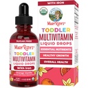 MaryRuth Organics CoComelon Toddler Kids Multivitamin med jern-124; Immunsupport.124; Toddler Vitamin-124; USDA Organics-124; Sukker-fri-124; Multivitamin Liquid Drops til børn i alderen 1-3-124; Vegan-124; 1 Fl Oz
