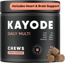 Kayode Daily Multi - Hund Multivitamin & Superfood Chew. Fyld ernæringsmæssige gaps. Hjælper Joints, fordøjelse, hjerte, hjerne, urin & mere. Tilføje næringsstoffer Hundemisser. Det er også godt for hvalpe.