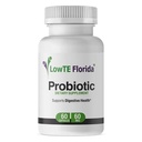 LowTE Florida ® Probiotisk supplement - 60 kapsler, 60mg, Probiotika til fordøjelsessygdomme og immunforsvar med Lactobacillus Acidophilus, Lactobacillus Rhamnosus & Bifidobacterium Longum
