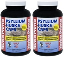 Yerba Prima Psyllium Husk Caps - 180 kapsler (pakke af 2) - Let at synke fibre supplement - Colon Cleanse - Gut Health - Non- GMO Gluten Free