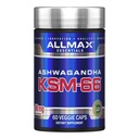 ALLMAX Essentials Ashwagandha KSM- 66 (60 Veggie Caps) - Øge muskelstyrke & Inddrivelse - Non- GMO, Gluten Free - 30 Servere