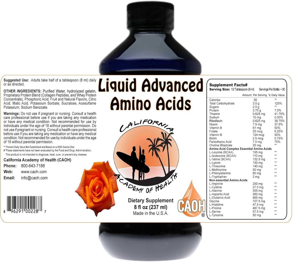 Flydende avancerede aminosyrer 8 oz fra CAOH