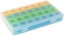 Månedlig Pill Organizer 1 gang om dagen med DustProof sag, Ekstra store 4 uger Pill Box En gang om dagen, 28 dage Pill Container 1 per dag, Ugentlig Vitamin sag, Daglig Medicin Organizer for Fish Oil