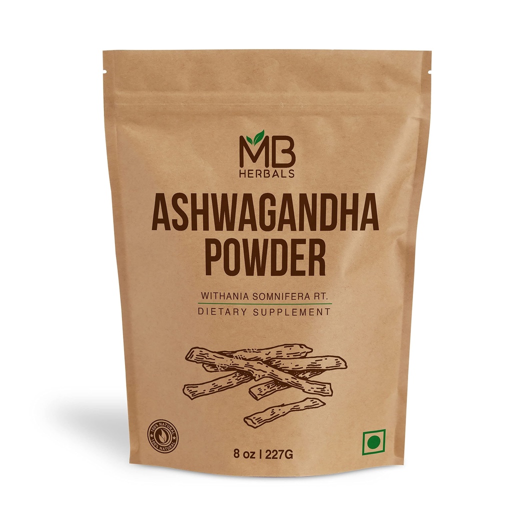 MB Herbals Ashwagandha Powder 8oz (0, 5lb)