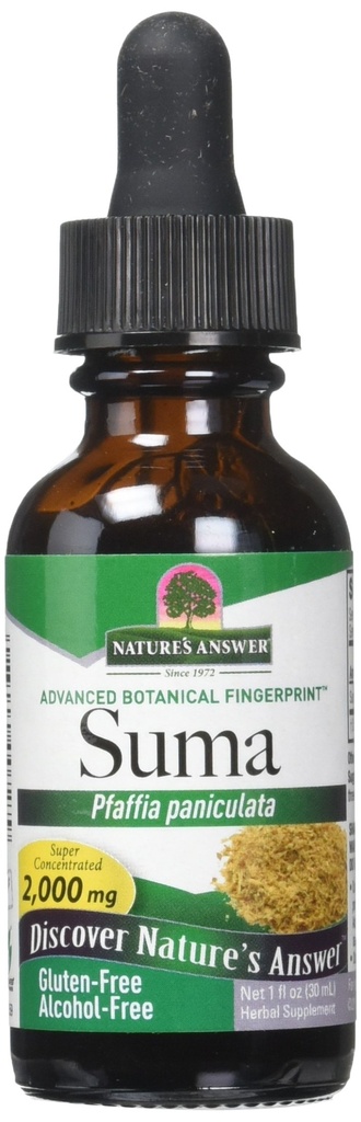 Naturens svar Suma Root Pfaffia Paniculata Brasiliansk Ginseng Note 124; fremmer den samlede sundhed & Well- Beat 124; Gluten- Free, Alkohol- Free & Kosher Certificeret 1oz