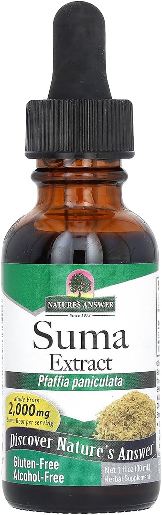 Naturens svar Suma Root Pfaffia Paniculata Brasiliansk Ginseng Note 124; fremmer den samlede sundhed & Well- Beat 124; Gluten- Free, Alkohol- Free & Kosher Certificeret 1oz