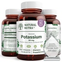 Naturlig Nutra Elemental Kalium Gluconate 99 mg Kosttilskud - fremmer energi, Hjælper Boost Nervesystemet, fremmer hjertesundhed, Mineral regulering, Muskelfunktion - 100 Vegan tabletter