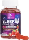 Sovegummi til voksne ekstra styrke 8mg - Melatonin med passiflora ekstrakt for afslappende søvn - Fast fungerende melatonin sovegummi supplement, Vegan, Non- GMO, Tasty Strawberry Flavor - 60 gummies