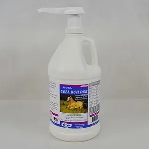 SU- PER Cell Builder Horse Supplement - High Iron Vitamin Mineral Equine Blood Builder Flydende til Performance Heste - 1 / 2 Gallon + Pump