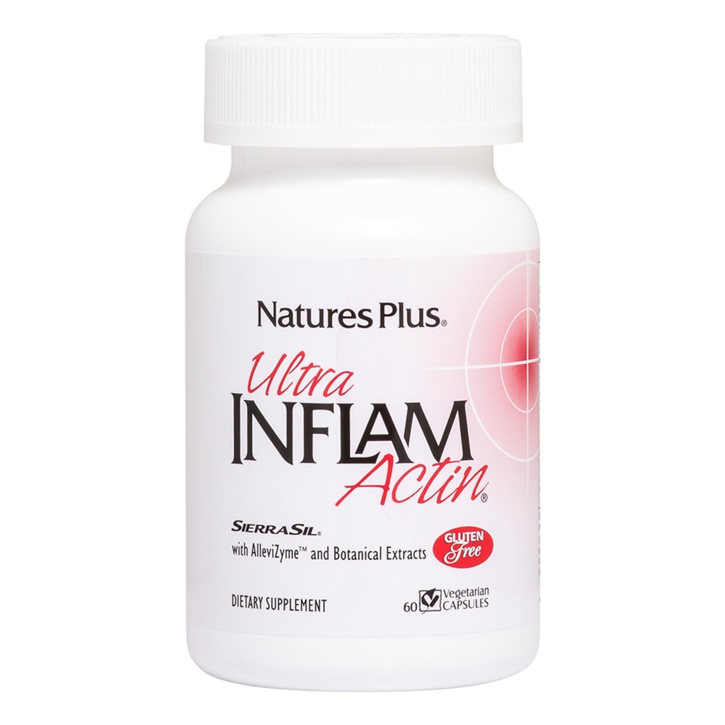 Natures Plus Ultra - Naturligt tillæg med gurkemeje, bromelain, MSM, Boswellia & Ginger - 60 vegetariske kapsler (30 Servere)