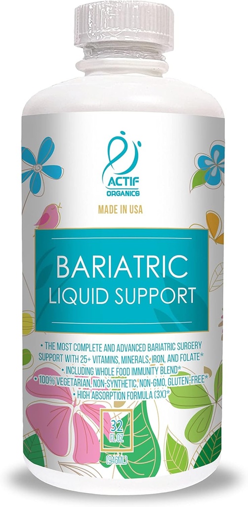Aktivitet Organisk Bariatric Liquid Multivitamin med 25 + Organic Vitamin og Min til Bariatric Kirurgi, Avanceret Formel - 90 tæller Pack of