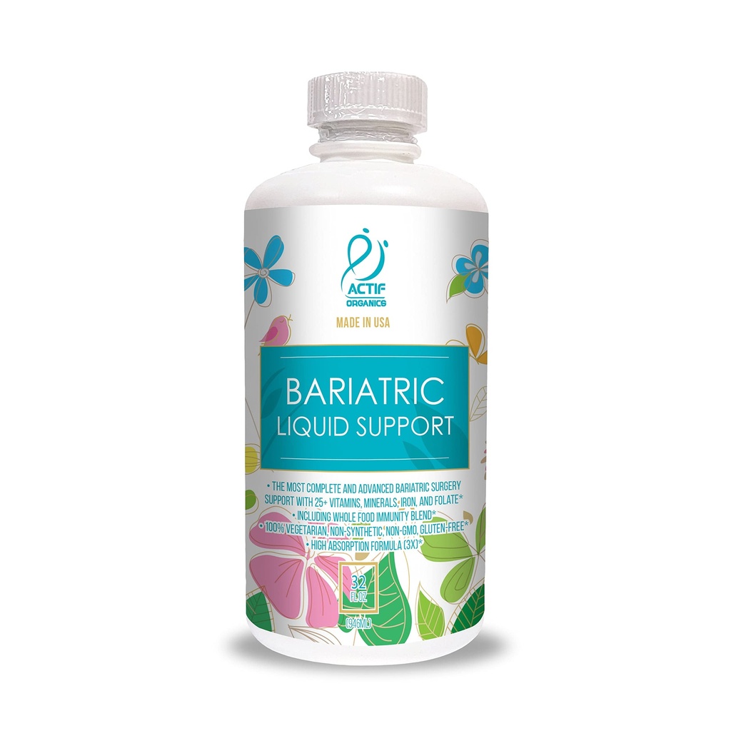 Aktivitet Organisk Bariatric Liquid Multivitamin med 25 + Organic Vitamin og Min til Bariatric Kirurgi, Avanceret Formel - 90 tæller Pack of
