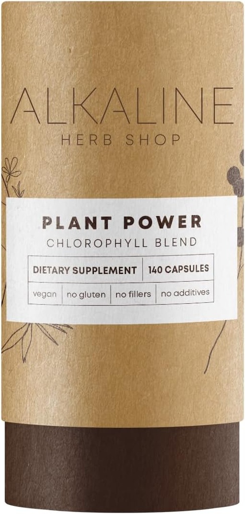 Alkaline Herb Shop Plant Power Supplement 140 Kapsler (Chlorophyll)