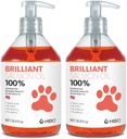 Lakseolie til hunde - Sund hud & Coat, Natural Norwegian Omega 3 Fish Oil Food Supplement, EPA & DHA fedtsyrer, Ideel til smøring, Allergi, Kløe, Tør Hud, Fælles & Knoe Sundhed - (2 x 16.9oz)
