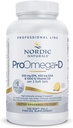 Nordic Naturals ProOmega- D, Lemon Flavor - 120 Soft Gels - 1280 mg Omega-3 + 1000 IE D3 - højpotens Fish Oil - EPA & DHA - Brain, Eye, Heart, & immunforsvar - non-GMO - 60 Servering
