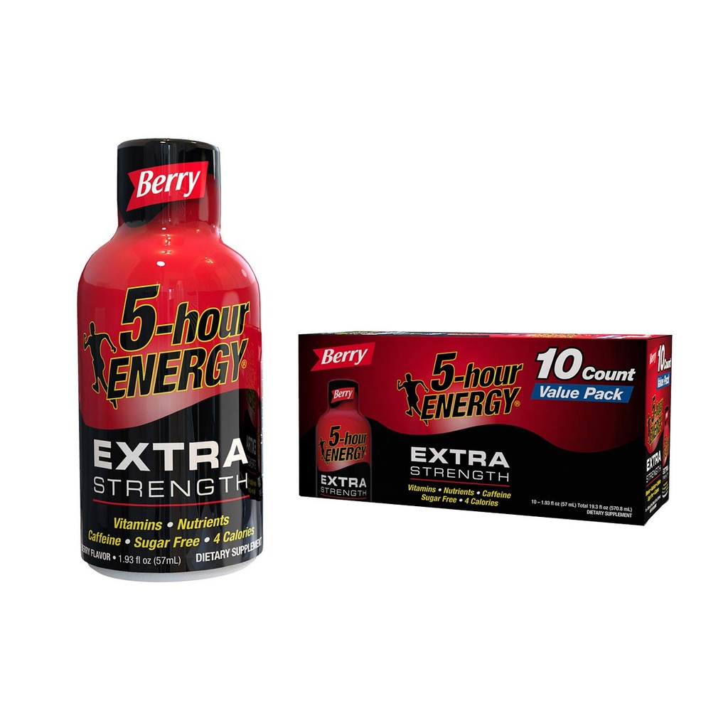 5-timers ENERGY ® Shot, Extra Strength, Berry, 10 Pack