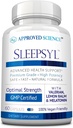 Godkendte Science Sleepsyl - Sleep Supplement - Valerian Root, Lemon Balm, Melatonin, Kamille, L- Ornithin - Vegan, 60 kapsler