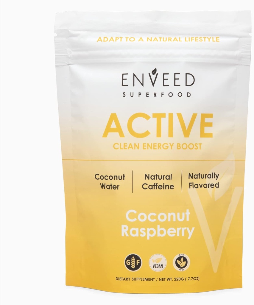 SUPERFOOD Aktiv Budd124; Naturlig Koffein og Adaptogen Pre Workout Powder - Yerba Mate, grønne kaffebønner & Himalayan Pink Salt Budding124; Vedvarende energi niveauer med ingen Jitters eller Crash - 20 Servere