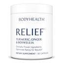 BodyHealth Inflam Relief, Fælles tillæg, Relief for Tilbage, Knæler, Hænder, med gurkemeje, Boswellia, Ingefær, Alle naturlige, ikke-GMO, Gluten Free (90 kapsler)