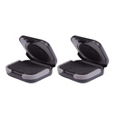 SOUNDLINK Hørestøtte Storage Case Hard - Hørehjælpemidler Carrying Box Lille Holder for CIC, ITC, ikke for BTE ABS Black (2 stk i 1 pakke)