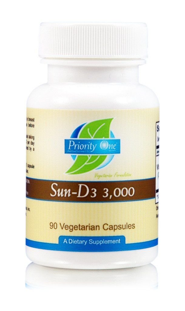 Prioriteret en Vitamin Sun D3 3.000 90 Vegetarkapsler - Den mest biotilgængelige form for D-vitamin (cholecalciferol). *