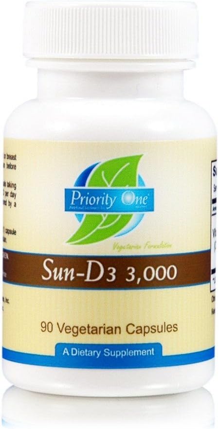 Prioriteret en Vitamin Sun D3 3.000 90 Vegetarkapsler - Den mest biotilgængelige form for D-vitamin (cholecalciferol). *