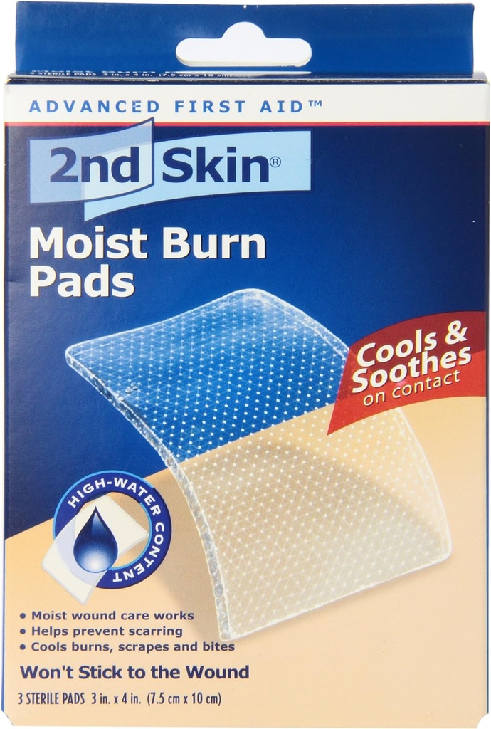 Spenco 2. Skin fugtig Burn Pads, Stor (3 x 4 tommer), 3-greve