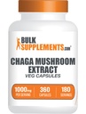 Bulkadditions.com Chaga Mushroom Extract Kapsler - Chaga Extract, Chaga Mushrooms - Vegan & Gluten Free, 2 Kapsler pr Servering (1000mg), 360 Greve (Pack of 1)