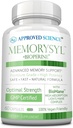 Godkendte Science MemorySyl - Memory Boosting Supplement - Forbedre fokus og koncentration - Beskyt mod kognitiv nedbrydning - med løvens Mane og BioPerine - 60 kapsler - Vegan