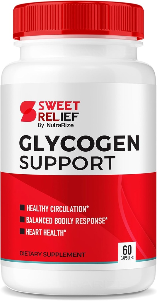 NutraRize Sweet Relief Glycogen Support - Sweet Relief Fælles Support & Blood Vessel Cleaner, Sweet Relief Detox Support, SweetRelief Kapsler Glyco Optimizer Cleanse Restore Rleaf (60 Kapsler)